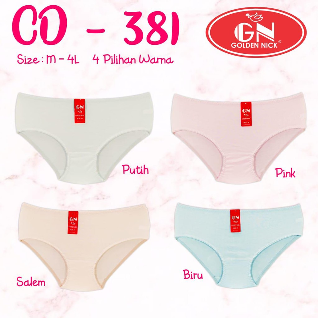 CD Golden Nick Art 381 Muda Celana dalam wanita karet renda