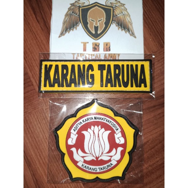 Patch Rubber Logo&amp;Tulisan Karang Taruna 1set