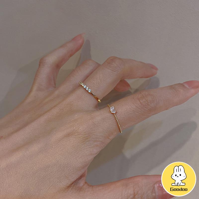 Cincin Jari Telunjuk Desain Hati Ukuran Kecil Untuk Anak Perempuan -Doo