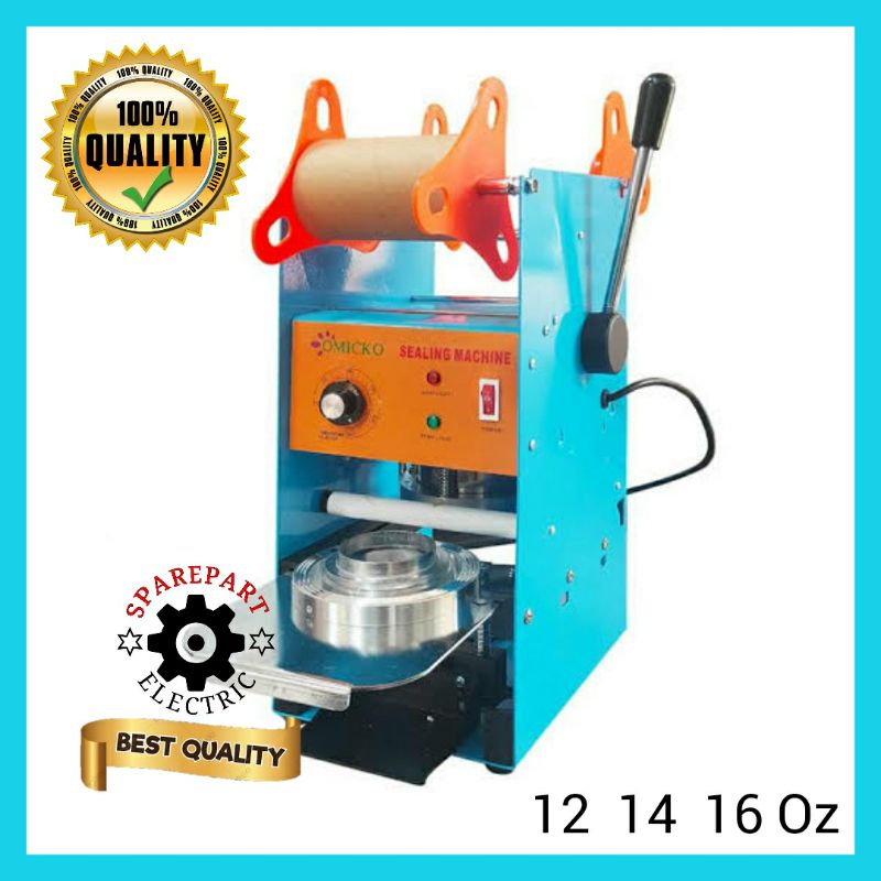 SEALING MACHINE CUP SEALER / MESIN PRESS TUTUP GELAS PLASTIK OMICKO C35 ORIGINAL