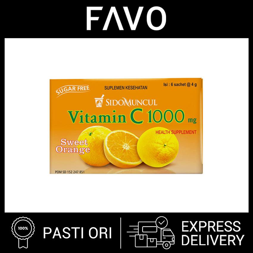 

Suplemen - Sidomuncul Vitamin C 1000 mg Rasa Jeruk - 6 Sachets