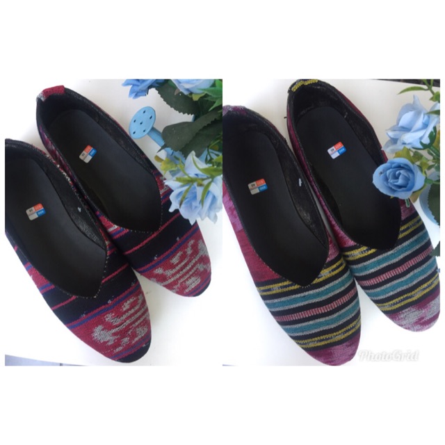 Sepatu Bali Motif Endek Murah dijamin Awet @25rb