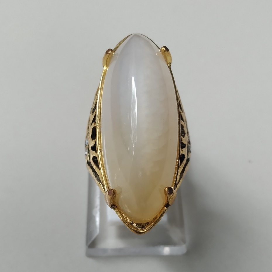 CINCIN PRIA/WANITA BATU AKIK PANDAN NANAS PUTIH