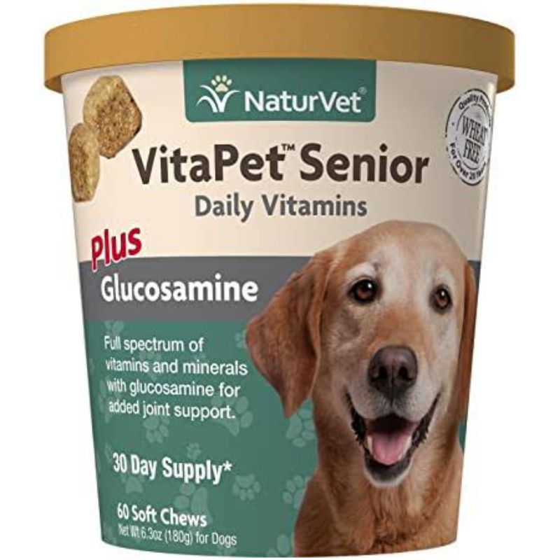 Vitamin Anjing Tua NATURVET VITAPET Senior Plus Glucosamine USA