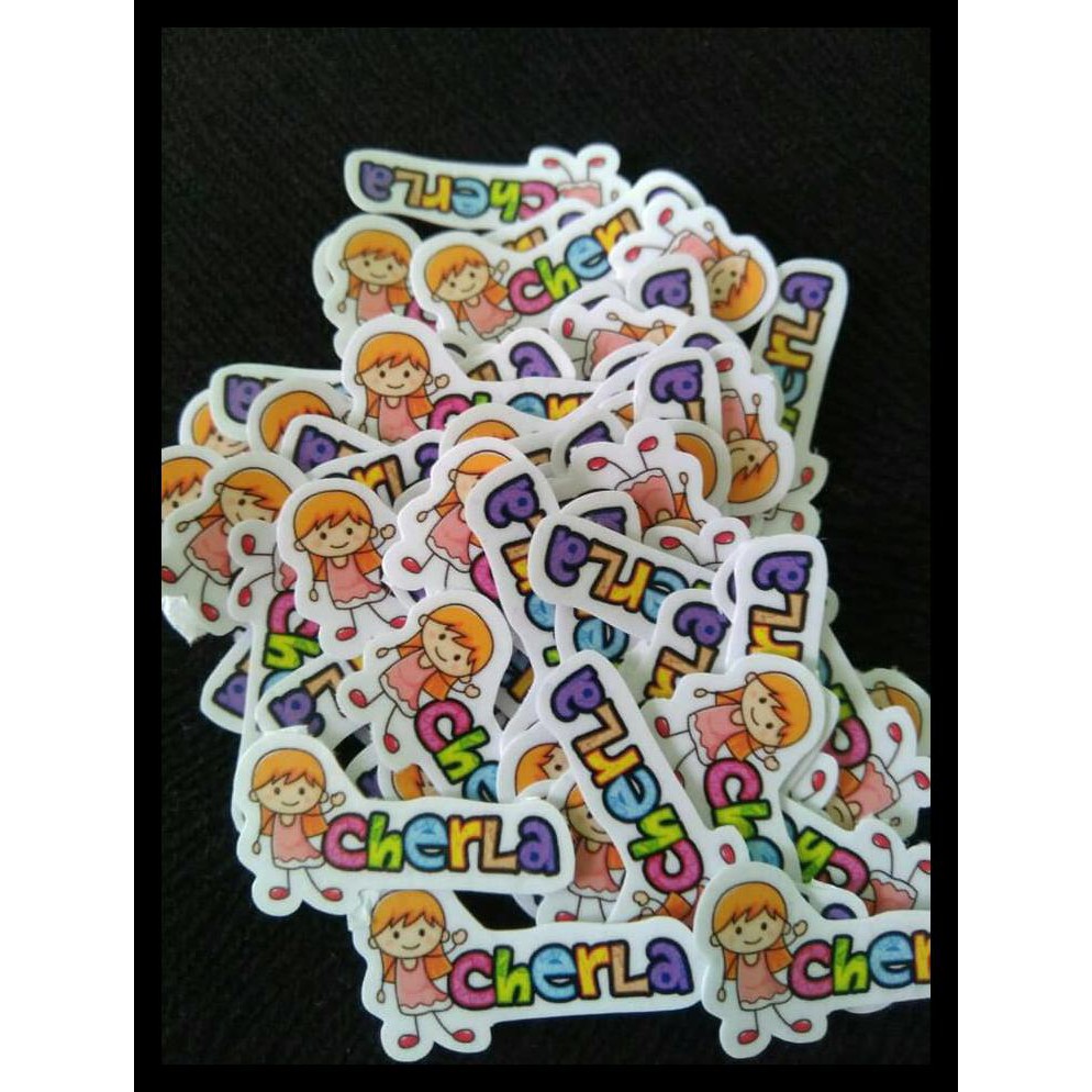 

Stiker Label Nama Tahan Air/ Sticker Label Waterproof Cutout Kids Terbatas