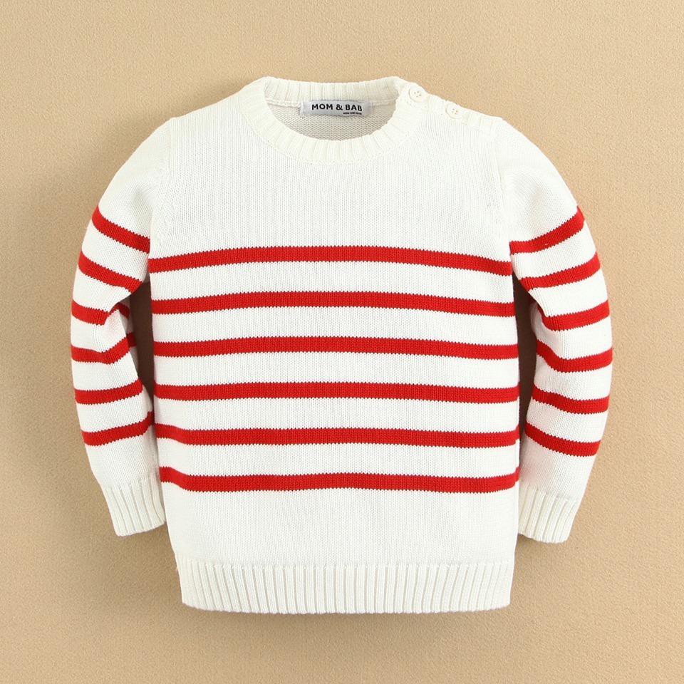 BOY SWEATER STRIPE RED WHITE / RED BLACK