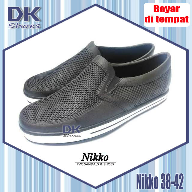 Nikko 8136 Tawon / Sankyo by ATT 1146 - Sepatu 38-43 Karet Hitam Pria Murah / Sepatu Hitam Laki / Sepatu Waterproff