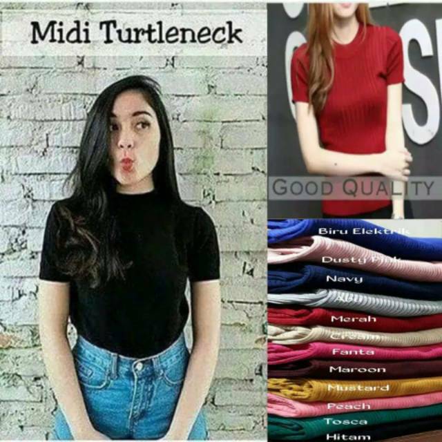 Atasan wanita midi turtelneck pdk