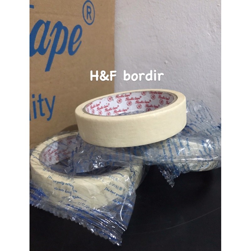 

LAKBAN KERTAS 1 INCH(24 MM)BODHI TAPE MASKING TAPE PER SATUAN ROLL