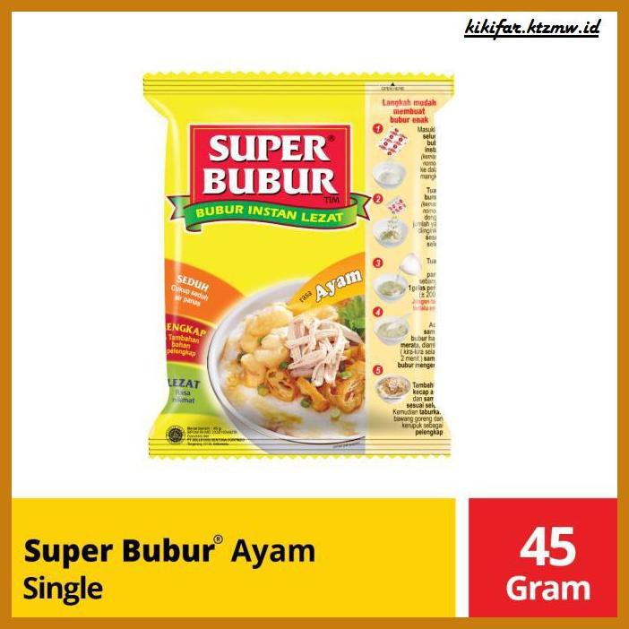 

ANEKA-BERAS- SUPER BUBUR AYAM SINGLE 45 GR -BERAS-SEHAT.