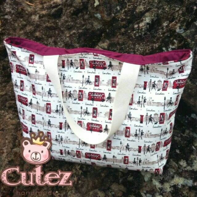 DAILY TOTE BAG / CANVAS BAG - DD LONDON MARUN