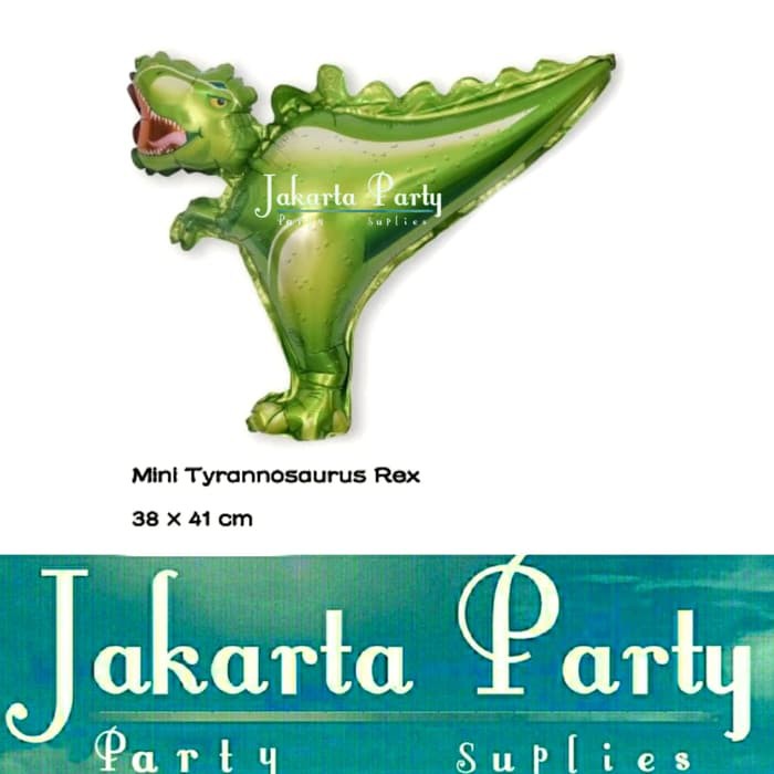 Balon Foil Dinosaurus Mini / Balon Karakter Tyrex Green / Balon Dino