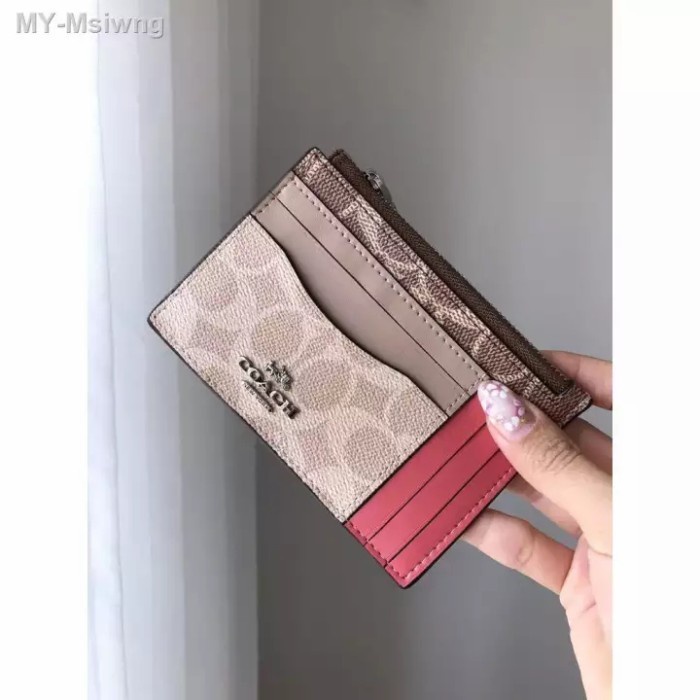 

Id Card - Card Holder Coach Large Card Case In Blocked Signature Canvas 89484