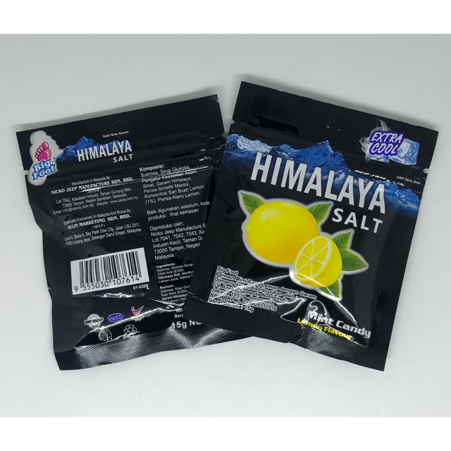 

Himalaya Salt Extra Cool Mint Candy Lemon Flavour 15gram Permen