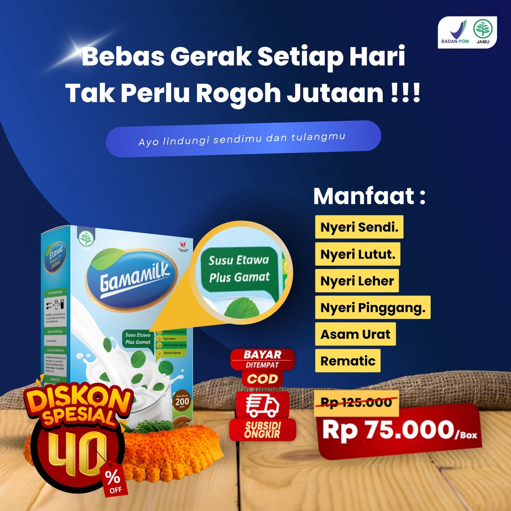 GAMAMILK - Susu Etawa Plus Gamat Solusi Masalah Sendi dan Tulang