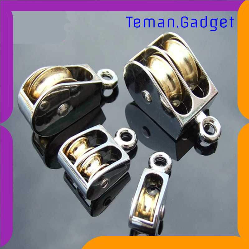 TG-IDA ASOL Katrol Kerekan Mini Swivel Pulley Double Wheel 36mm - RB36