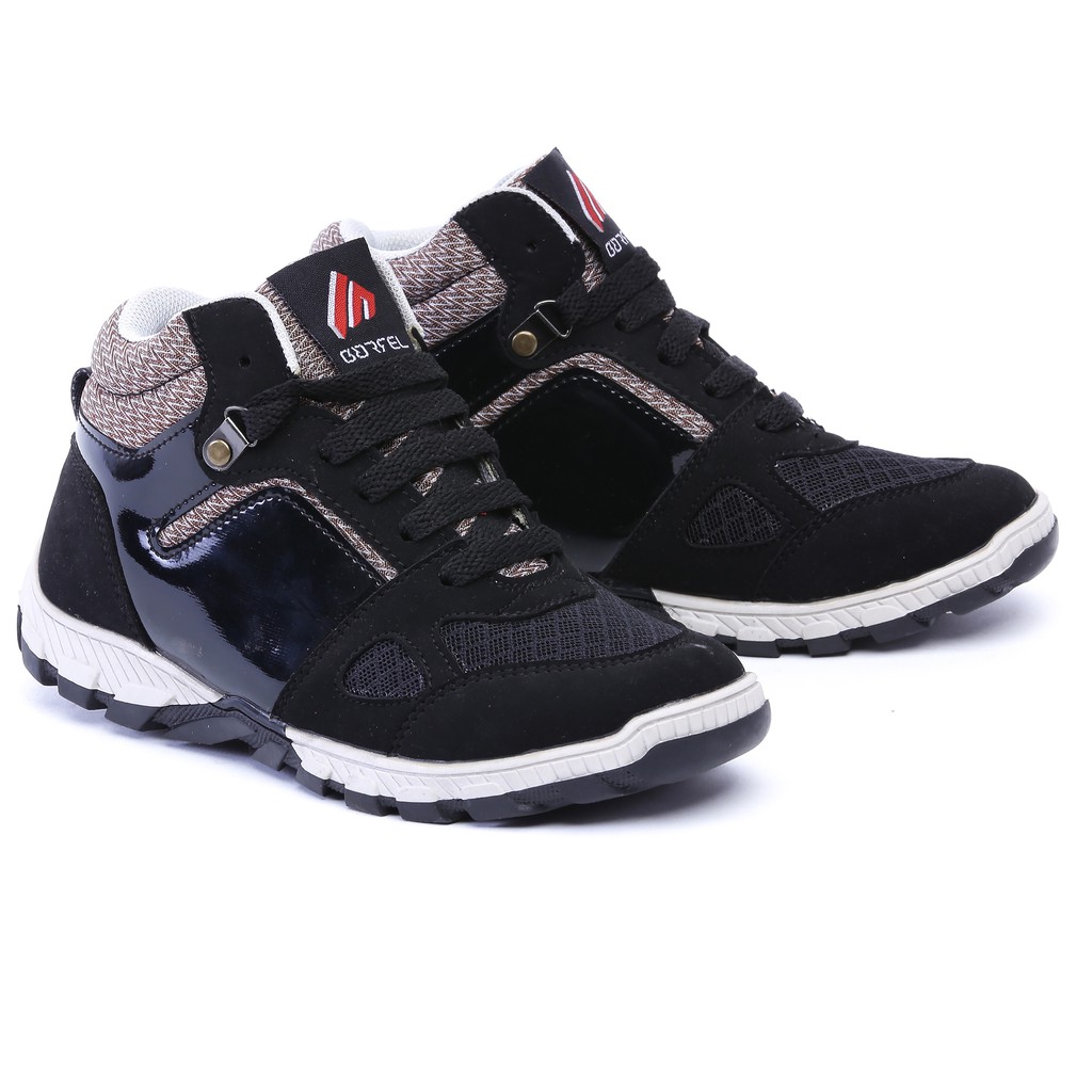 Sepatu Anak Sekolah TK SD Laki Laki Cowok Hitam Ukuran 27 29 31 32 33 34 35 36 original murah garsel