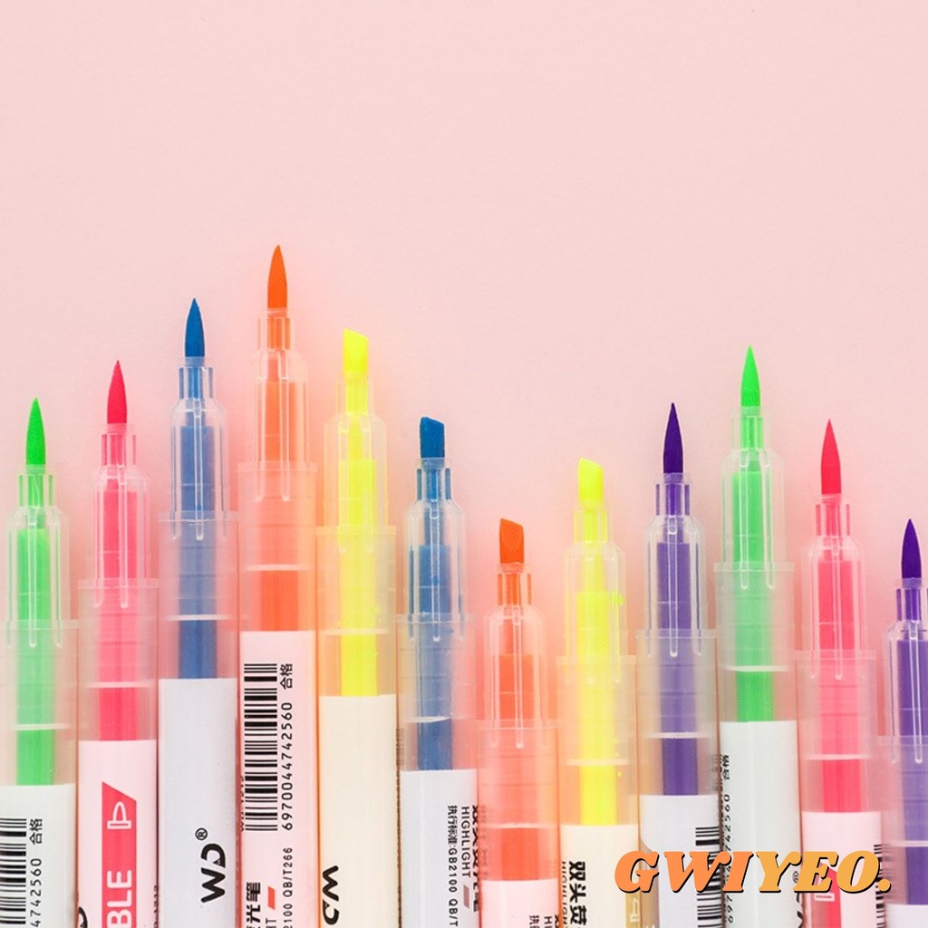 

Dual Tip Highlighter Alat Tulis 6 Warna