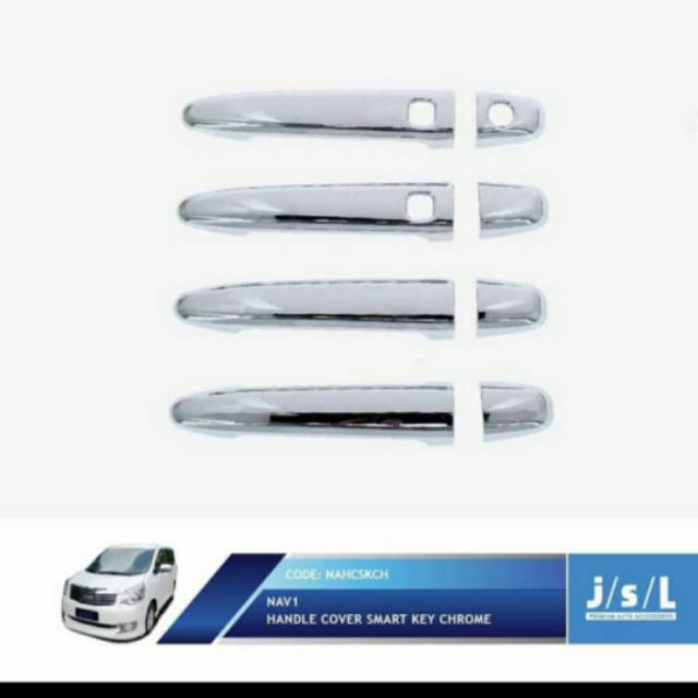 Cover handle pintu mobil NAV1 smart key chrome jsl