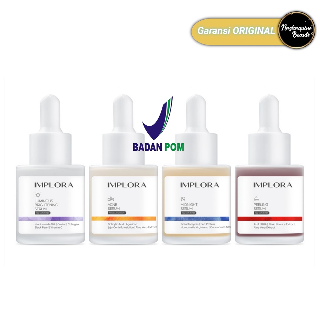 BPOM IMPLORA Serum Wajah - Acne Luminous Midnight Peeling Serum Hydrating