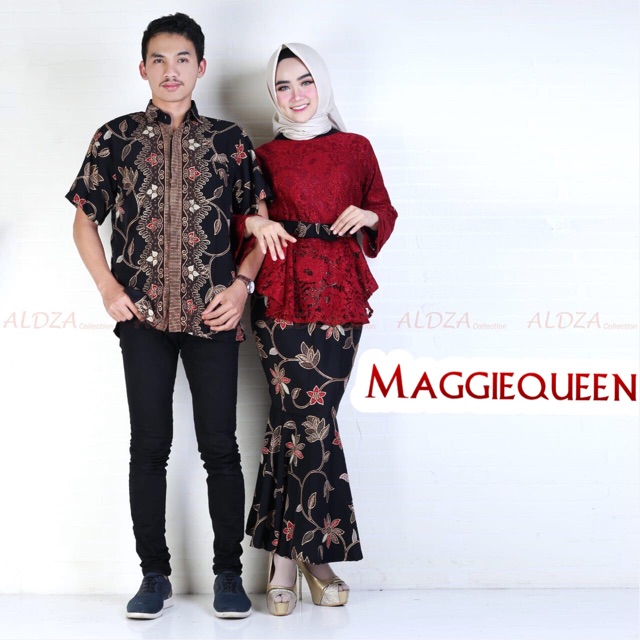 COUPLE BATIK / ANGGRAINI / SETELAN KEBAYA / KEBAYA BRUKAT / KEBAYA BORDIR / KAIN BATIK