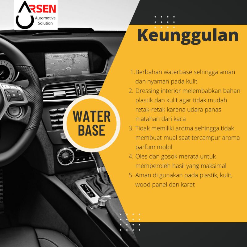 Interior Dressing 500ml | Arsen Automotive Solution ( semir jok semir dasboard pelembab kulit jok pe