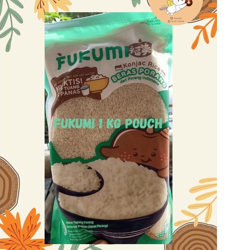 

Terbaik! Fukumi Konjac Rice Beras Porang Pouch 1 kg Halal MUI