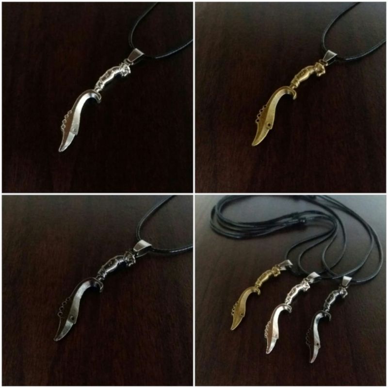 kalung tali bandul kujang/kalung pria wanita/kalung liontin