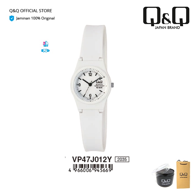 Q&Q QnQ QQ Original Jam Tangan Wanita Analog Karet - VP47 VP47J Tahan Air 10 BAR-2
