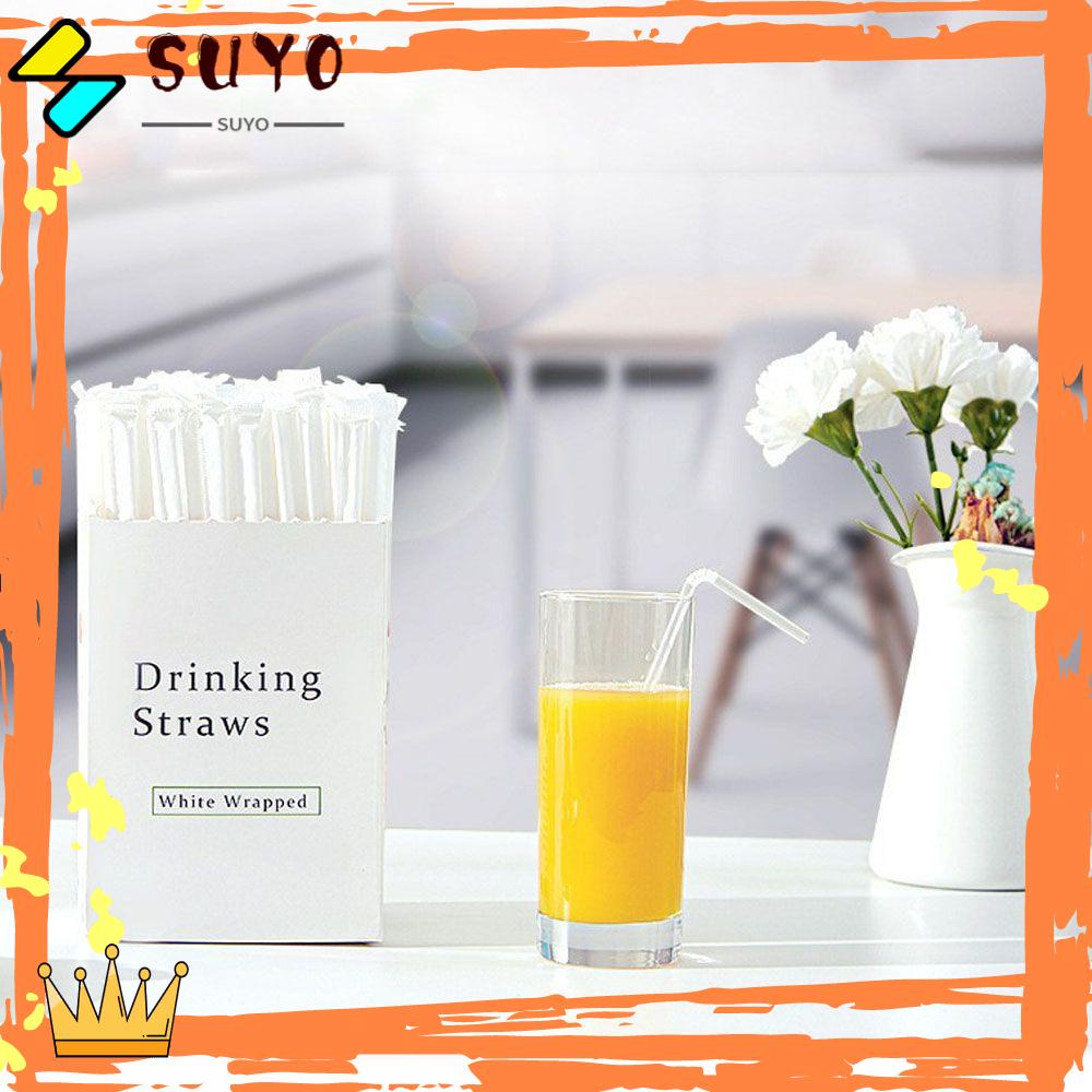 Suyo 100pcs / set Plastik Pembungkus Minuman Cocktail Transparan