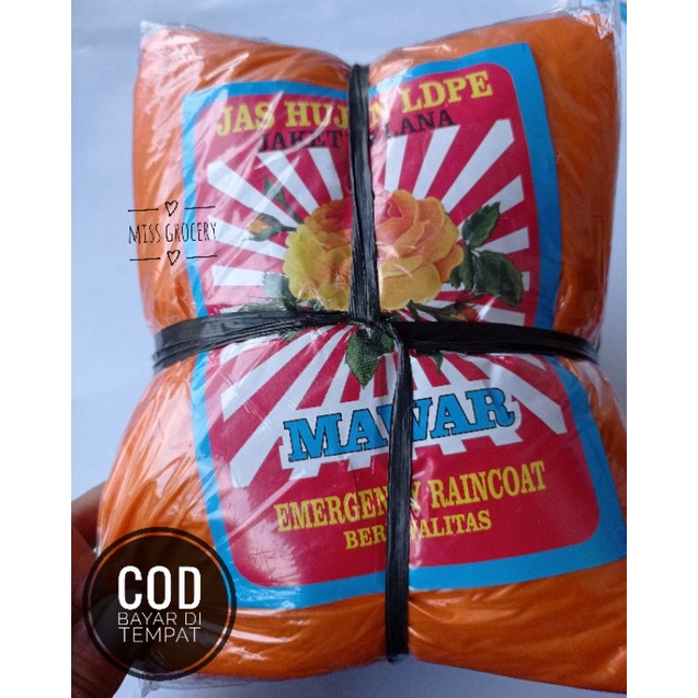 Jas Hujan Mantol Mantel Plastik Setelan Baju Celana Tebal(1tali=12pc) / mantel jaket celana