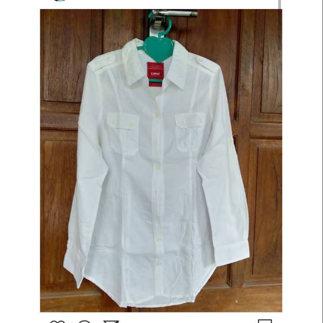 Kemeja logo jeans size SM warna putih