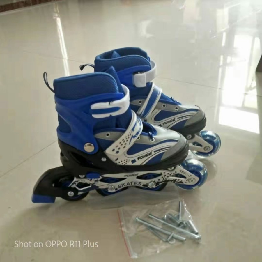 RK Sepatu Roda anak power inline skate ukuran S, M, L / Sepatu Roda Bajaj