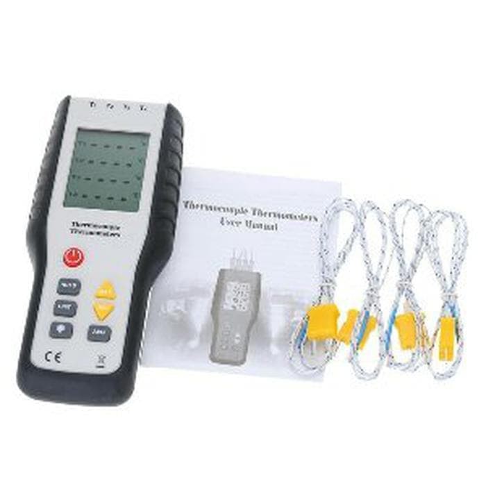 Thermometer Digital Thermocouple LCD 4 Channel HT9815 with BOX CASE