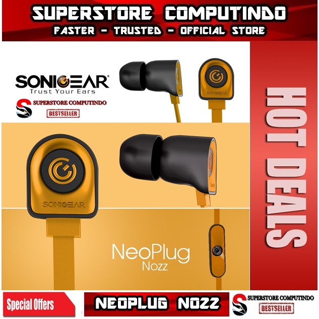 Sonicgear Neoplug Nozz Earphone - Yellow