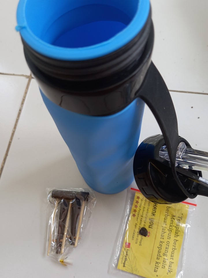 Botol Minum Lipat Gulung 600ml Silikon Tumbler Anak Olahraga Bpa Free Murah Food Grade Portable Gym