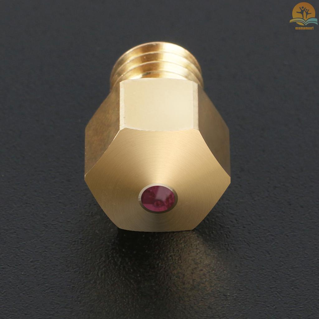 High Temperature MK8 Ruby Nozzle 0.4mm 3D Printer Parts for 1.75mm Filament PETG ABS PEI PEEK Compatible with Creality Ender 3 CR-10 Anet A8