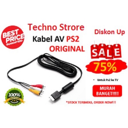 Kabel AV (ORIGINAL) untuk PS2 konek ke TV PALING MURAH ORIGINAL Original original