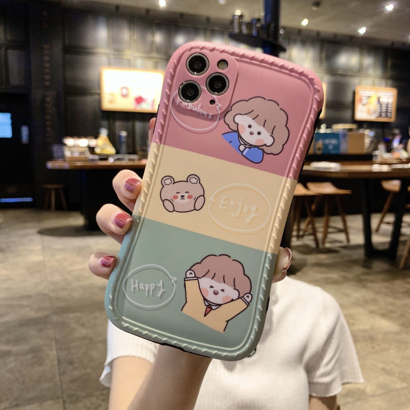 Casing Soft Case Silikon Motif Pelangi Untuk iPhone 13 / 12 Promax / 7 / 8 + / XR / Xsmax / 12pro / 11 Promax