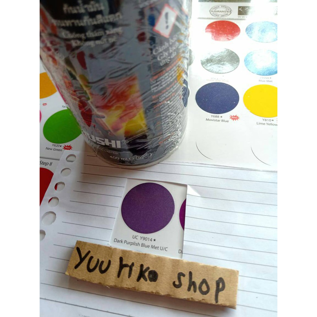 Pilok Samurai Cat Samurai Paint UC y 9014 dark purplish blue met ungu met