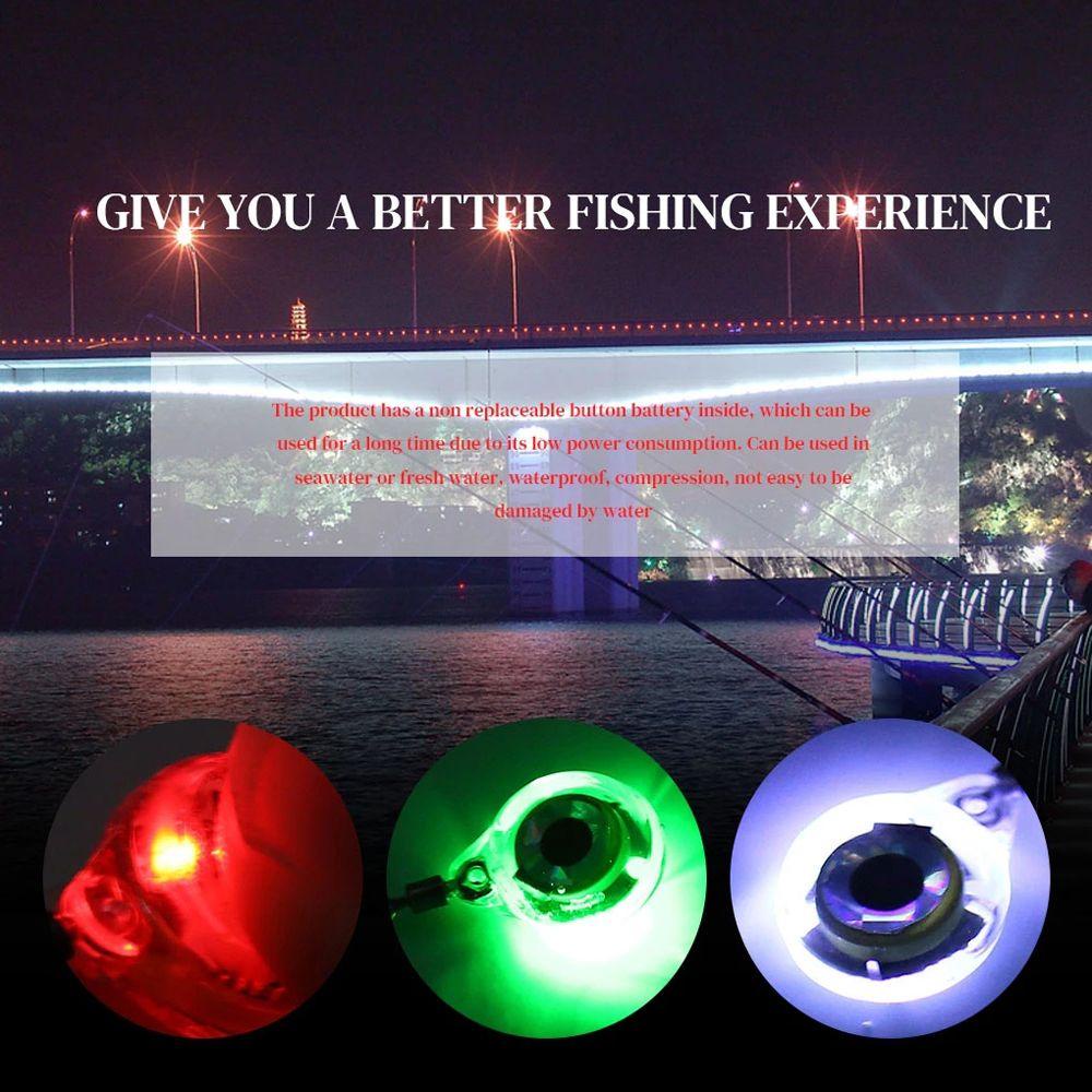 Agustinina Fishing Lure Light Underwater Fishing Accessories Luminous Lure Umpan Pancing Umpan Cumi Lampu Kedip Bentuk Mata Memancing Cahaya