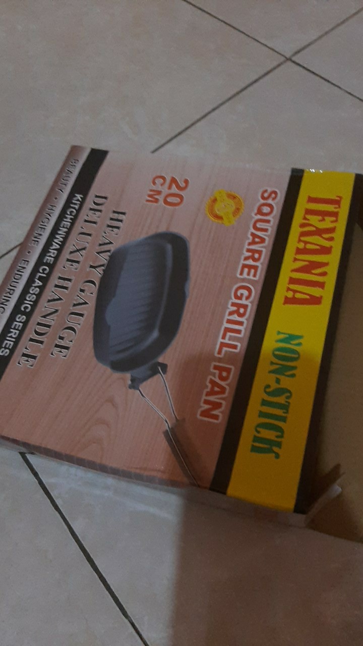 Teflon Bbq / Square Grill Pan Teflon Barbeque 20 Cm Dan 24 Cm Teflon Panggangan Steak