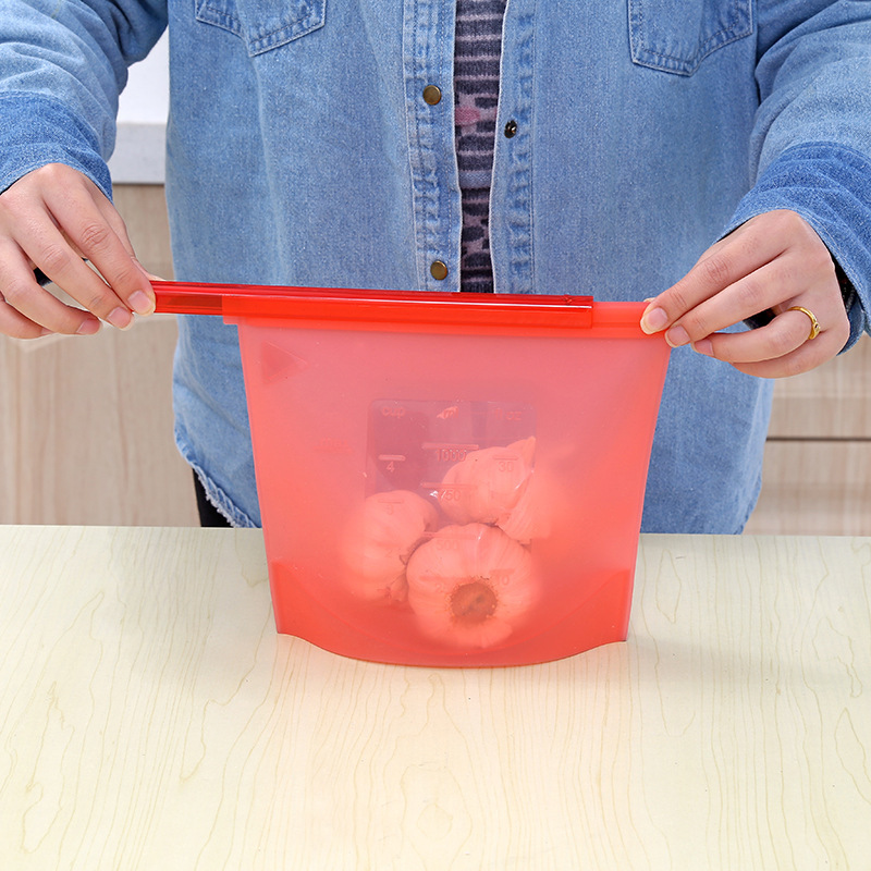 Tempat Penyimpanan Makanan Silikon Ziplock Kantong Silikon Food Storage Bag