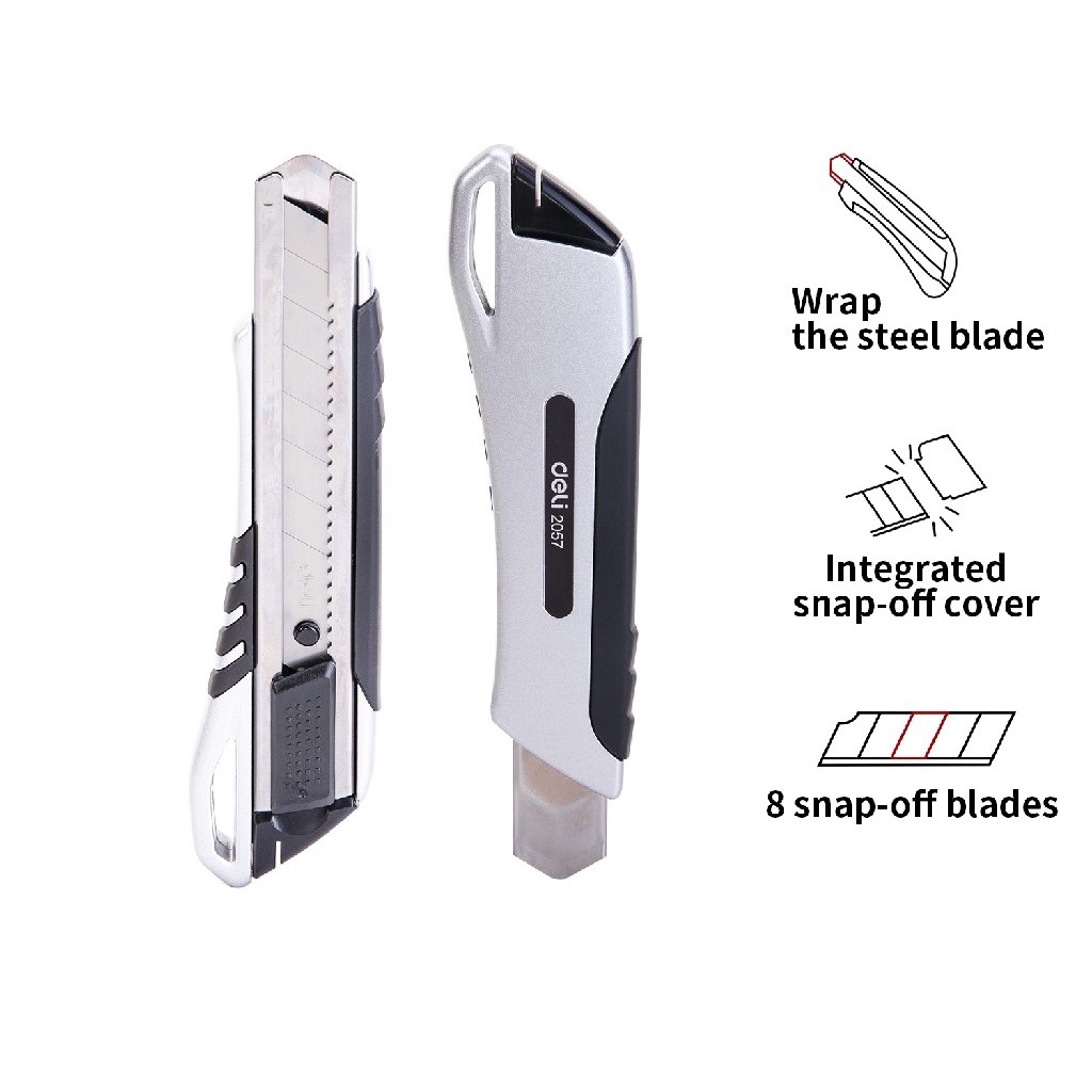 

PISAU CUTTER BESAR DELI 2057 AUTO LOCK BAGUS TAHAN KARAT L-500 BESI