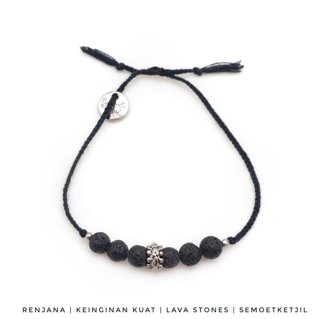 

Semoet Ketjil Gelang Bohemian Renjana Lava stone