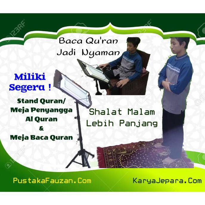 Standing Al Quran Tripod Penyangga Alquran Rekal Berdiri Type D