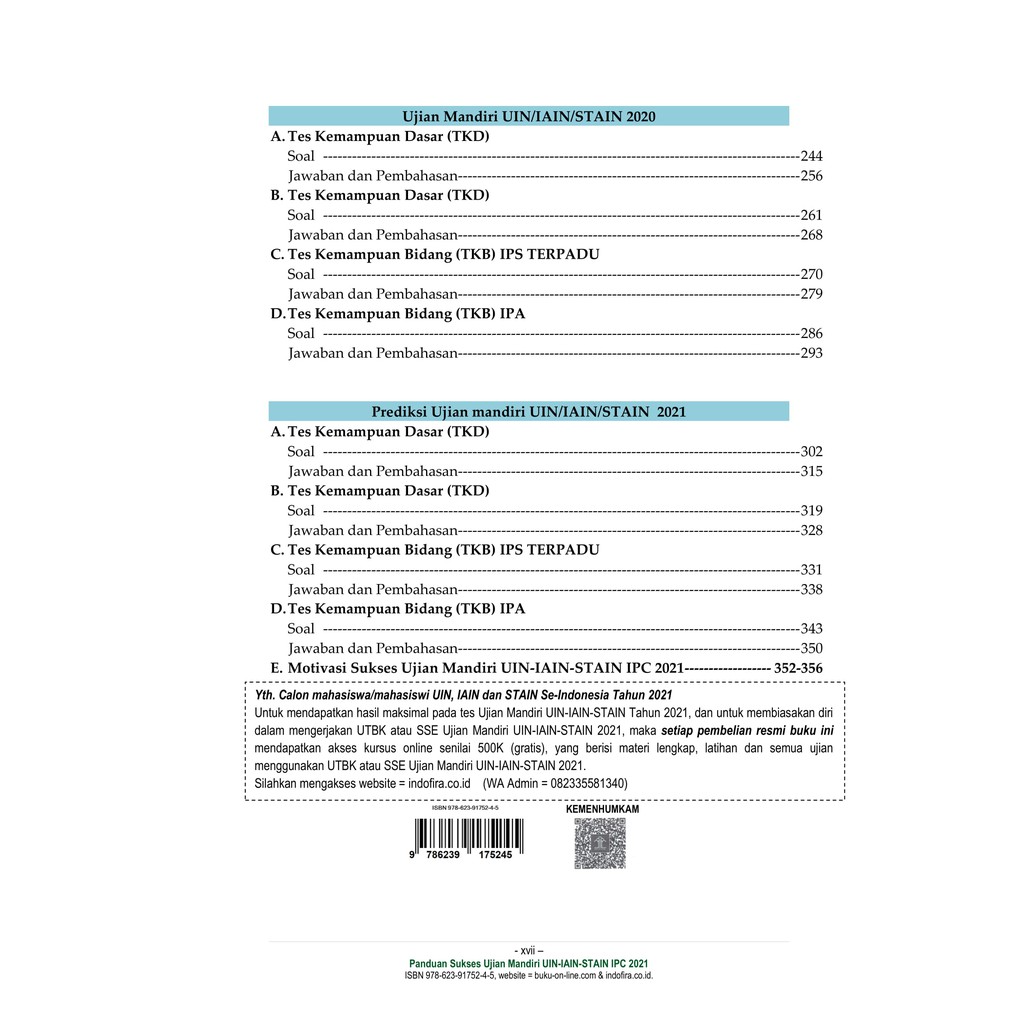 Ujian Mandiri Ipc Uin Iain Stain Soal Ujian Mandiri Uin Iain Stain 2021 Campuran Bonus Shopee Indonesia