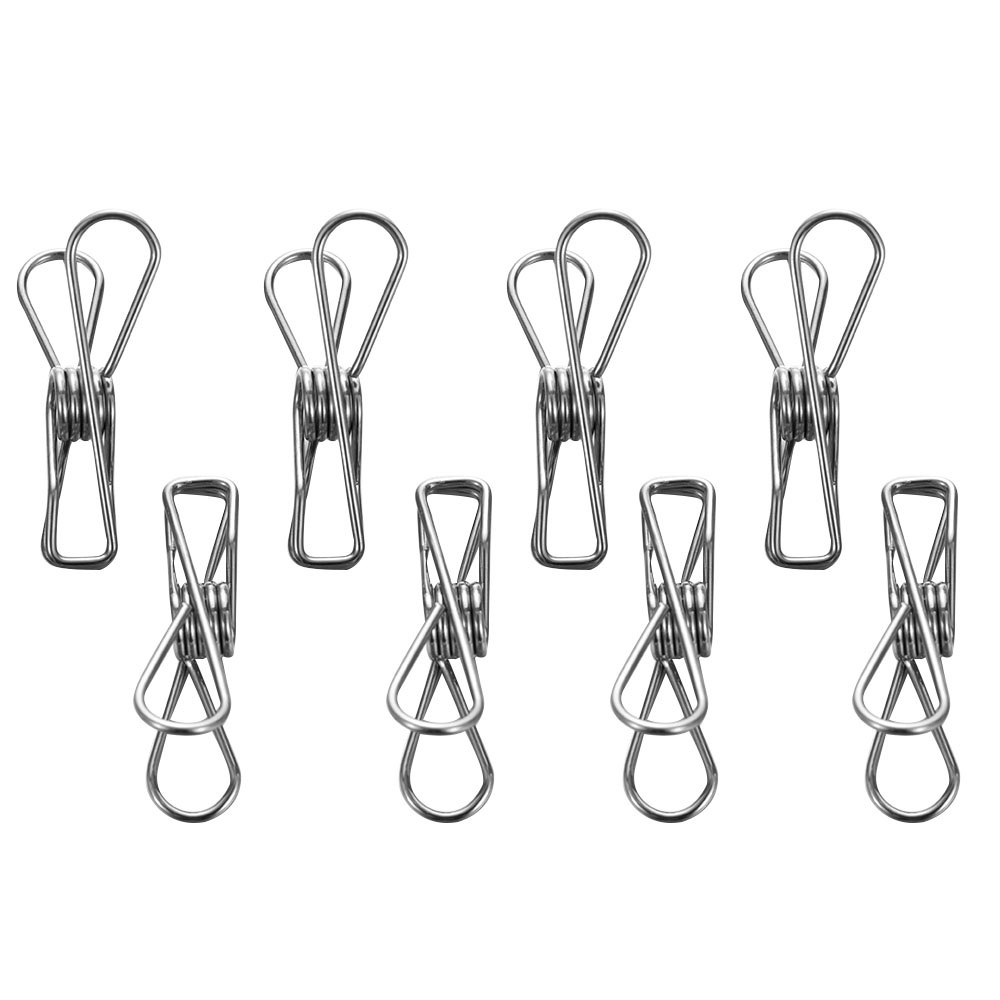 【COD Tangding】20/40/60pcs Stainless Steel Washing Line Clothes Pegs Hang Pins Metal Wire Clips Clamps