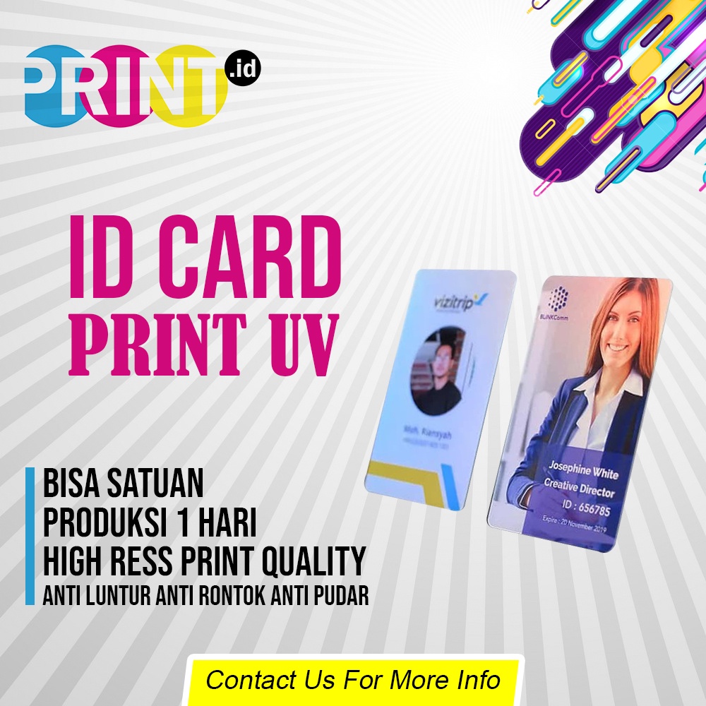 

CETAK ID CARD/ KARTU PENGENAL KUALITAS PRINT UV