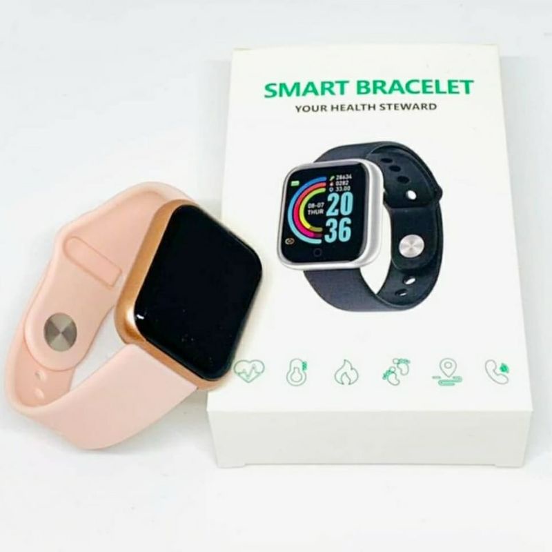 JAM SMART_WATCH_Y68_PRIA_WANITA_PEMANTAU TEKANAN DARAH SMS NOTIF MONITORING TIDUR